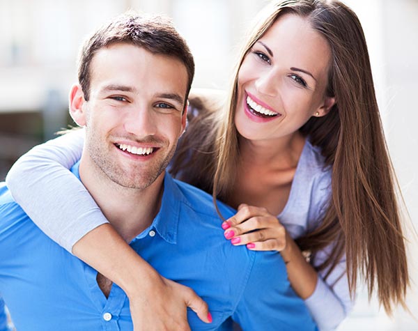 couple with nice smiles